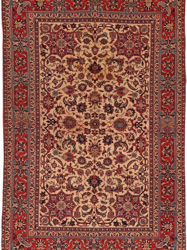 Orientteppich Linz 4040 – Professioneller Fachexperte & Sofortzahlung – Handgeknüpfter Orientteppich Perserteppich Isfahan 146 x 222 cm Schurwolle-Seide handgeknüpft