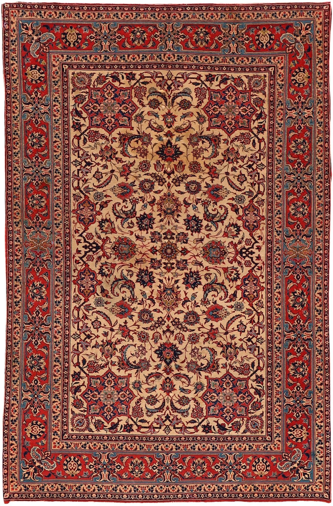 Perserteppich Isfahan 146 x 222 cm Schurwolle-Seide handgeknüpft