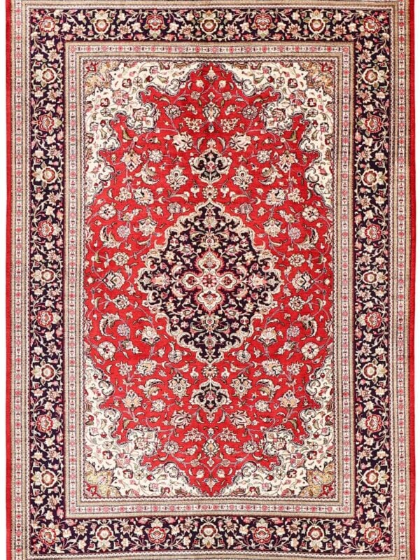 Orientteppich Korneuburg 2100 – Professioneller Fachexperte & Sofortzahlung – Handgeknüpfter Orientteppich Perserteppich Ghom 140 x 218 cm Seide handgeknüpft