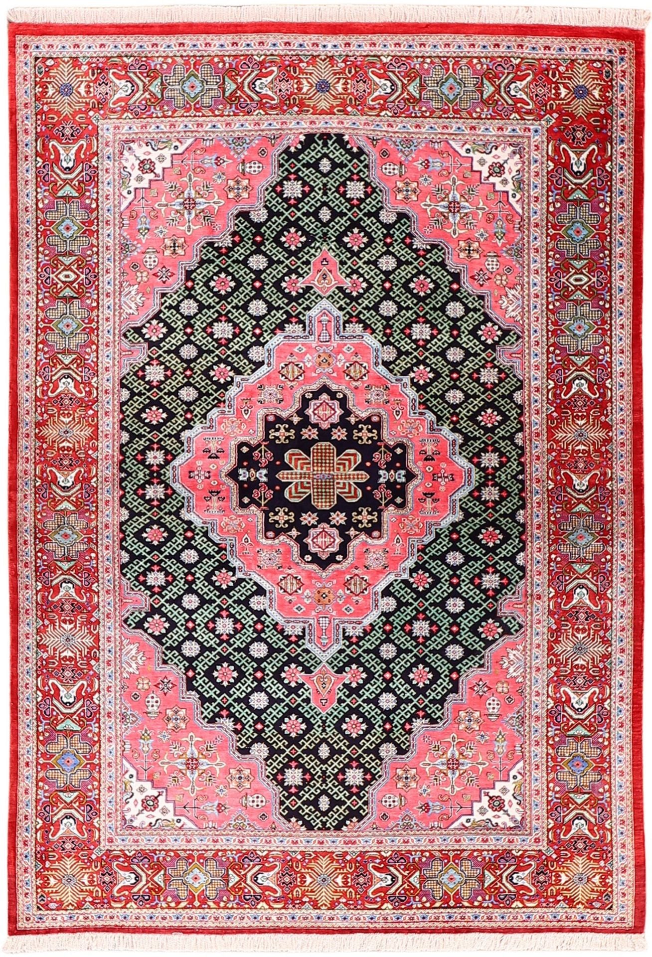 Perserteppich Ghom 105 x 152 cm Seide handgeknüpft