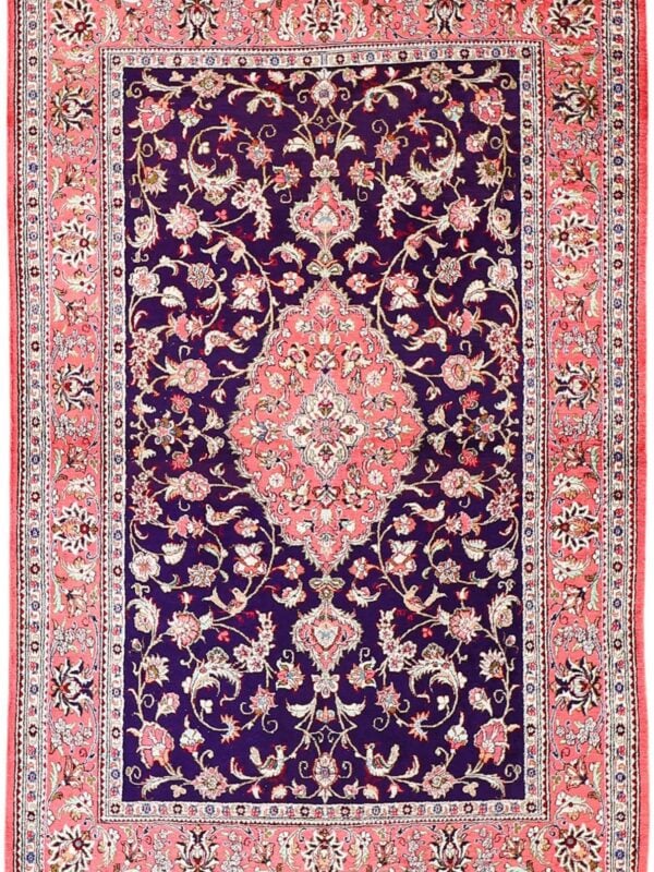 Orientteppich Tulln 3430 – Professioneller Fachexperte & Sofortzahlung – Handgeknüpfter Orientteppich Perserteppich Ghom 105 x 160 cm Seide handgeknüpft exklusiv