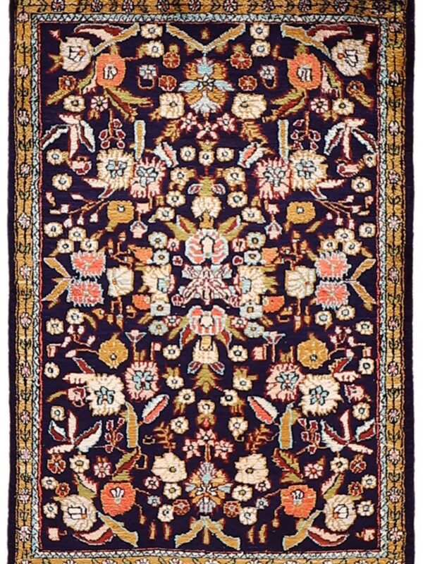 Orientteppich Imst 6460 – Professioneller Fachexperte & Sofortzahlung – Handgeknüpfter Orientteppich Perserteppich Ghom 56 x 82 cm Seide handgeknüpft exklusiv