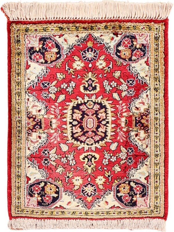 Handgeknüpfte Orientteppiche & Perserteppiche - Ankauf Wien - Österreich - Europa – Professioneller Fachexperte & Sofortzahlung – Handgeknüpfter Orientteppich Perserteppich Ghom 61 x 75 cm Seide handgeknüpft exklusiv