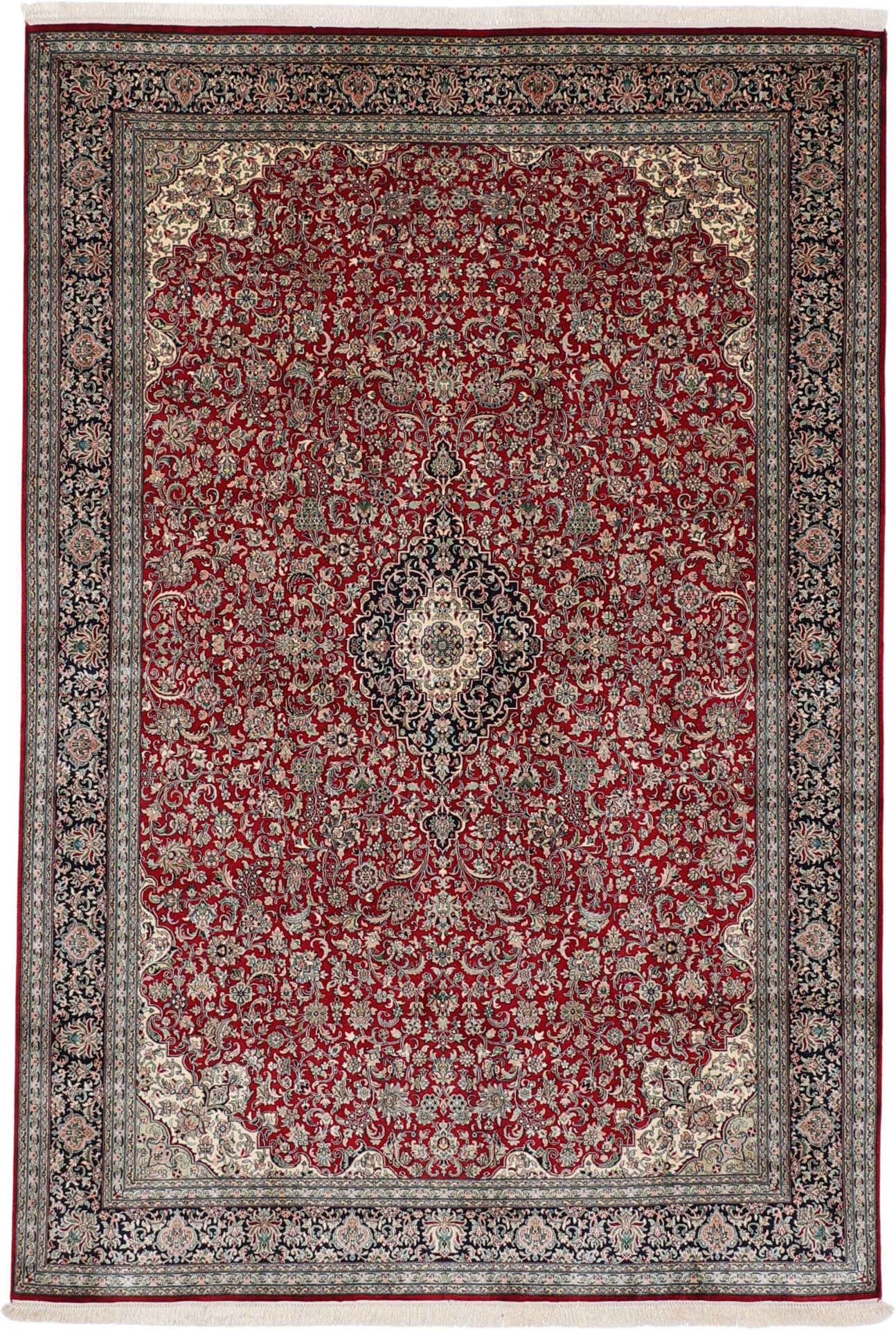 Orientteppich Kaschmir 154 x 226 cm Seide handgeknüpft
