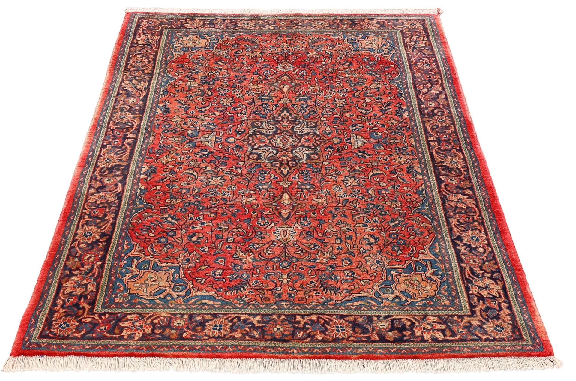 Perserteppich Sarough 125 x 195 cm Schurwolle handgeknüpft