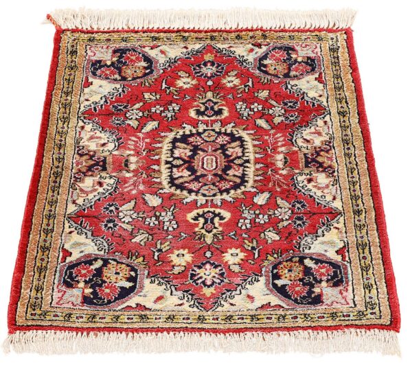 Perserteppich Ghom 61 x 75 cm Seide handgeknüpft exklusiv