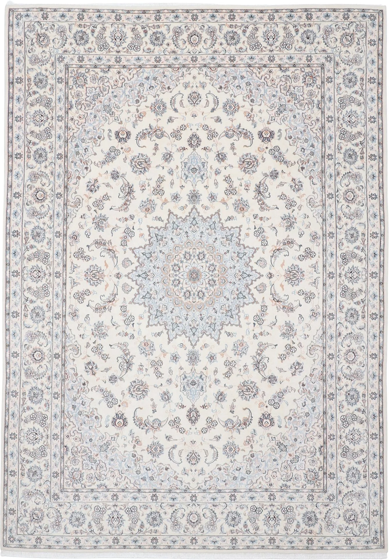Perserteppich Nain 247 x 350 cm Schurwolle und Seide handgeknüpft