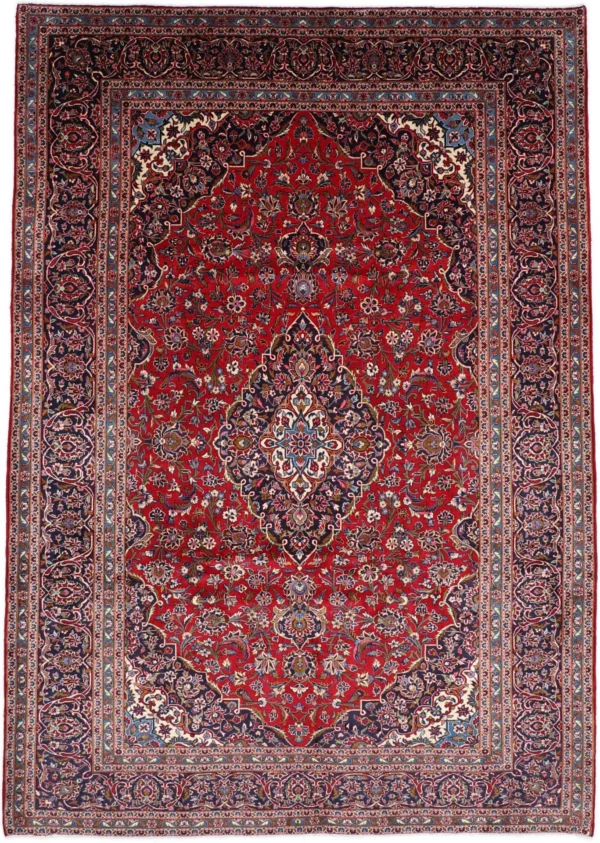 Perserteppich Kashan 245 x 345 cm Schurwolle handgeknüpft
