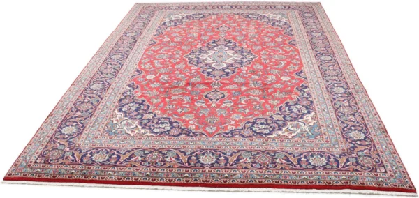 Perserteppich Kashan 245 x 363 cm Schurwolle handgeknüpft