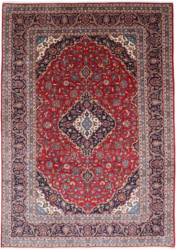 Perserteppich Kashan 245 x 345 cm Schurwolle handgeknüpft