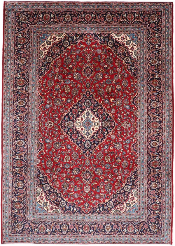 Perserteppich Kashan 242 x 345 cm Schurwolle handgeknüpft