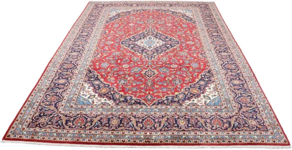 Perserteppich Kashan 245 x 345 cm Schurwolle handgeknüpft