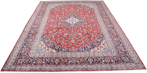 Perserteppich Kashan 242 x 345 cm Schurwolle handgeknüpft