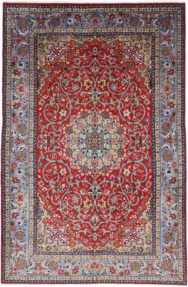 Perserteppich Isfahan 212 x 324 cm Schurwolle handgeknüpft fein