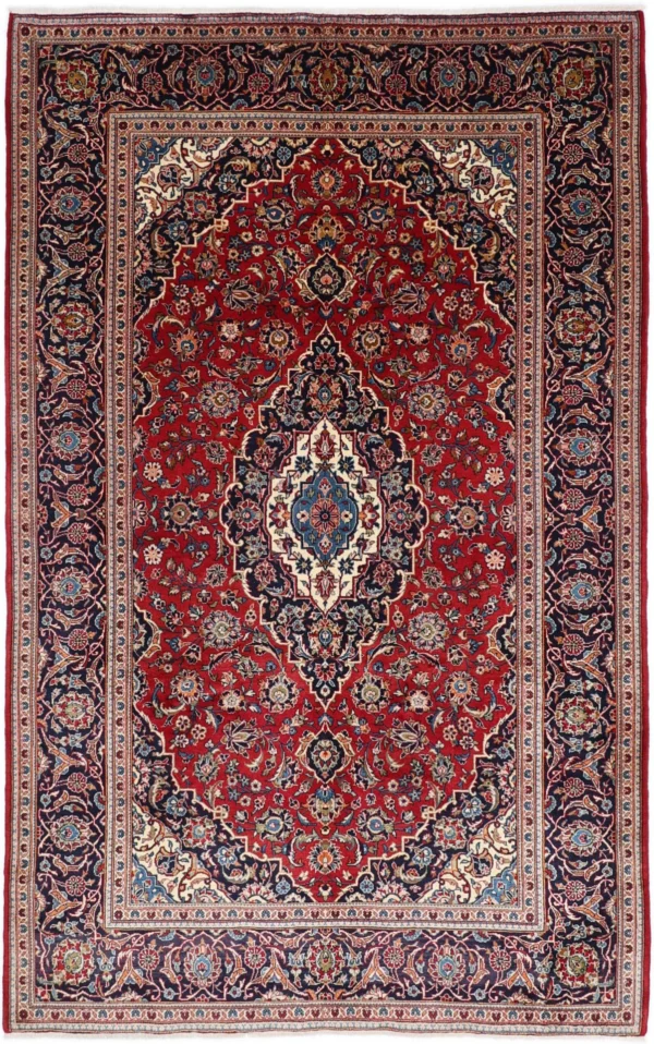 Perserteppich Kashan 202 x 320 cm Schurwolle handgeknüpft Neu