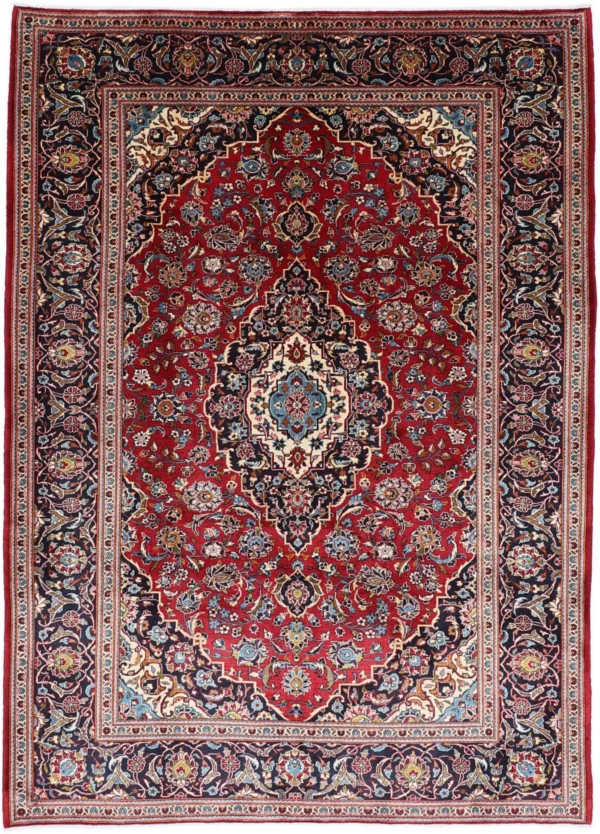 Perserteppich Kashan 211 x 292 cm Schurwolle handgeknüpft Neu