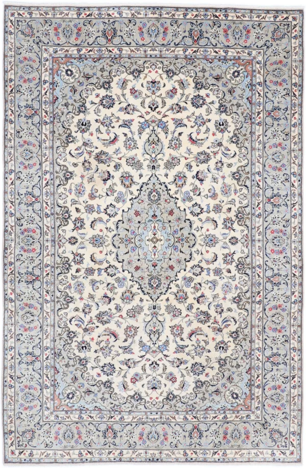 Perserteppich Kashan 200 x 303 cm Schurwolle handgeknüpft