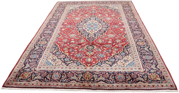 Perserteppich Kashan 202 x 320 cm Schurwolle handgeknüpft Neu