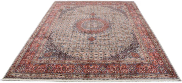 Perserteppich Moud 258 x 340 cm Schurwolle handgeknüpft floral