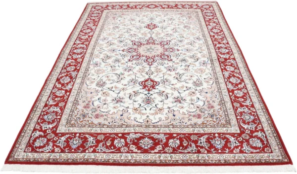 Perserteppich Isfahan 157 x 230 cm Schurwolle Seide handgeknüpft