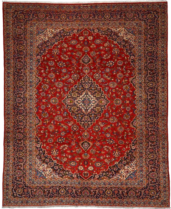 Perserteppich Kashan 308 x 372 cm Schurwolle handgeknüpft