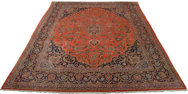 Perserteppich Kashan 270 x 350 cm Schurwolle handgeknüpft