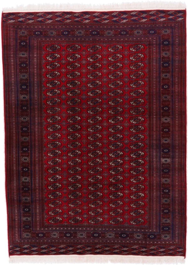 Perserteppich Buchara 228 x 306 cm Schurwolle handgeknüpft Tekke