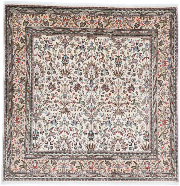 Perserteppich Täbriz 205 x 205 cm Schurwolle handgeknüpft