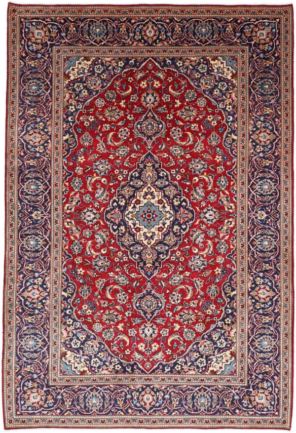 Perserteppich Kashan 198 x 293 cm Schurwolle handgeknüpft neu