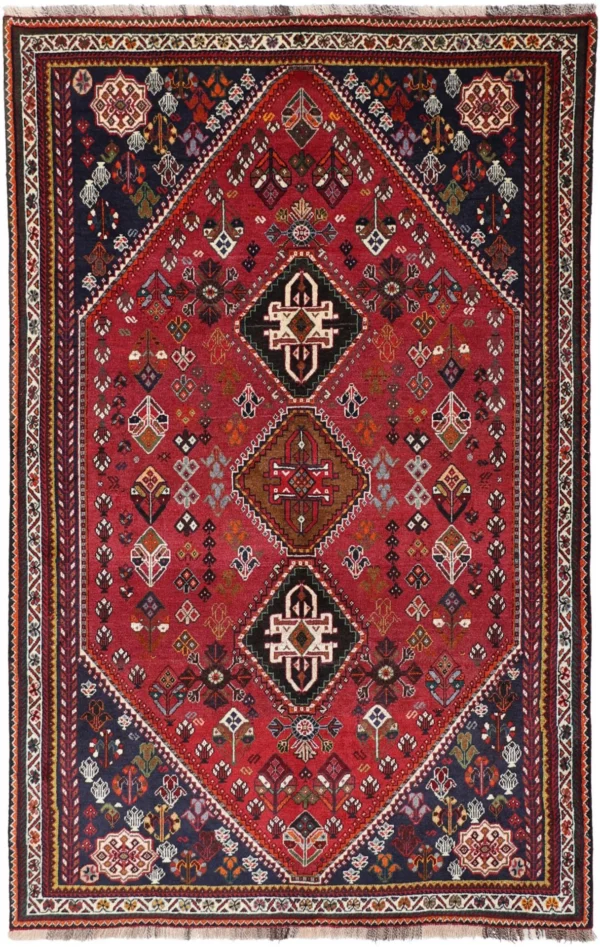 Perserteppich Shiraz 157 x 245 cm Schurwolle handgeknüpft