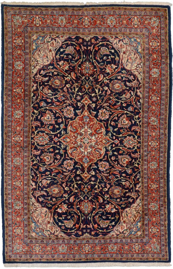 Perserteppich Sarough 135 x 208 cm Schurwolle handgeknüpft
