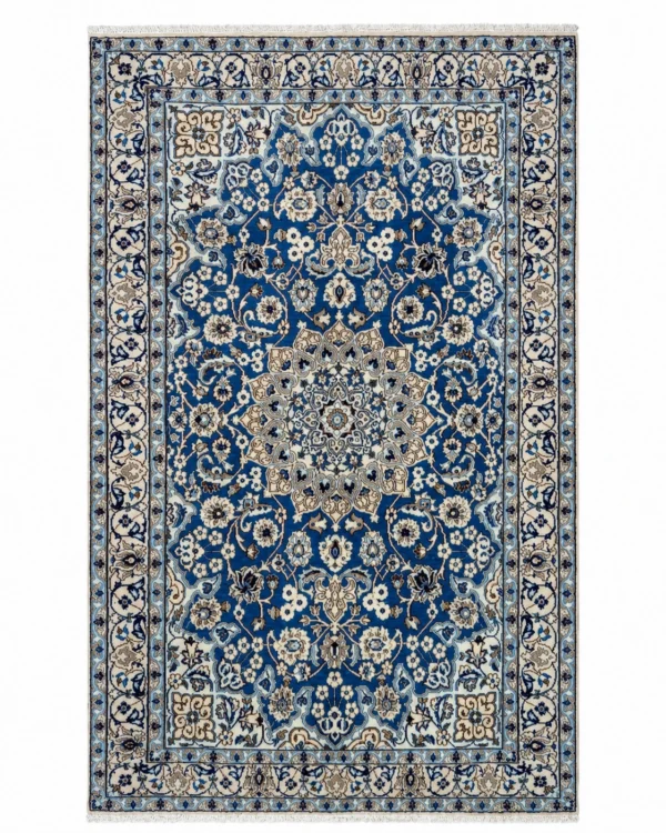 Perserteppich Nain 201 x 118 cm Schurwolle Seide handgeknüpft