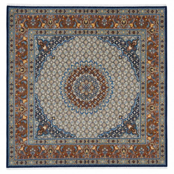 Perserteppich Moud 225 x 223 cm Schurwolle handgeknüpft Senneh