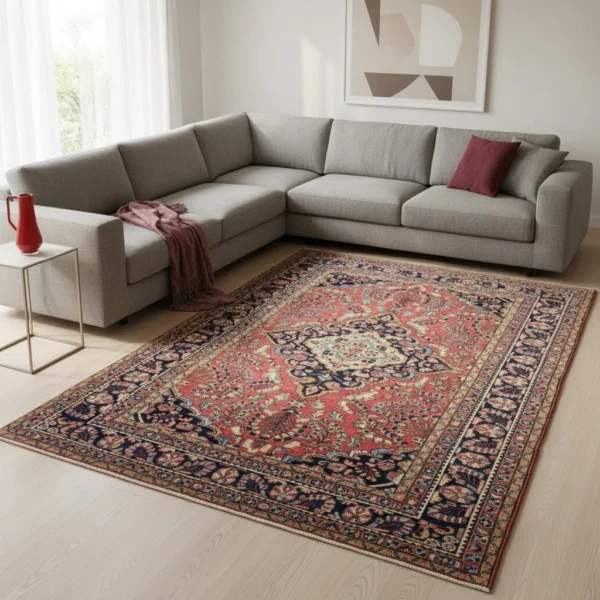 Perserteppich Arak 346 x 224 cm Schurwolle handgeknüpft Lilian
