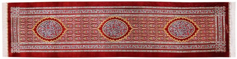 Silk runner rug