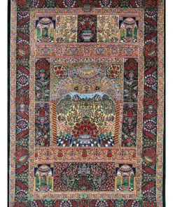 Qom Persian Rug 200 × 133 cm, silk, hand-knotted