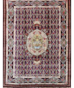 Qom Persian Rug 347 × 247 cm, silk, hand-knotted