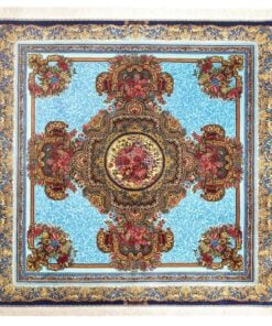 Qom Persian Rug 212 × 210 cm, silk, hand-knotted
