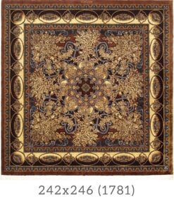 Qom Persian Rug 246 × 242 cm, silk, hand-knotted