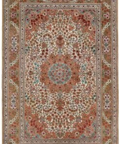 Qom Oriental Rug 191 × 128 cm, silk, hand-knotted