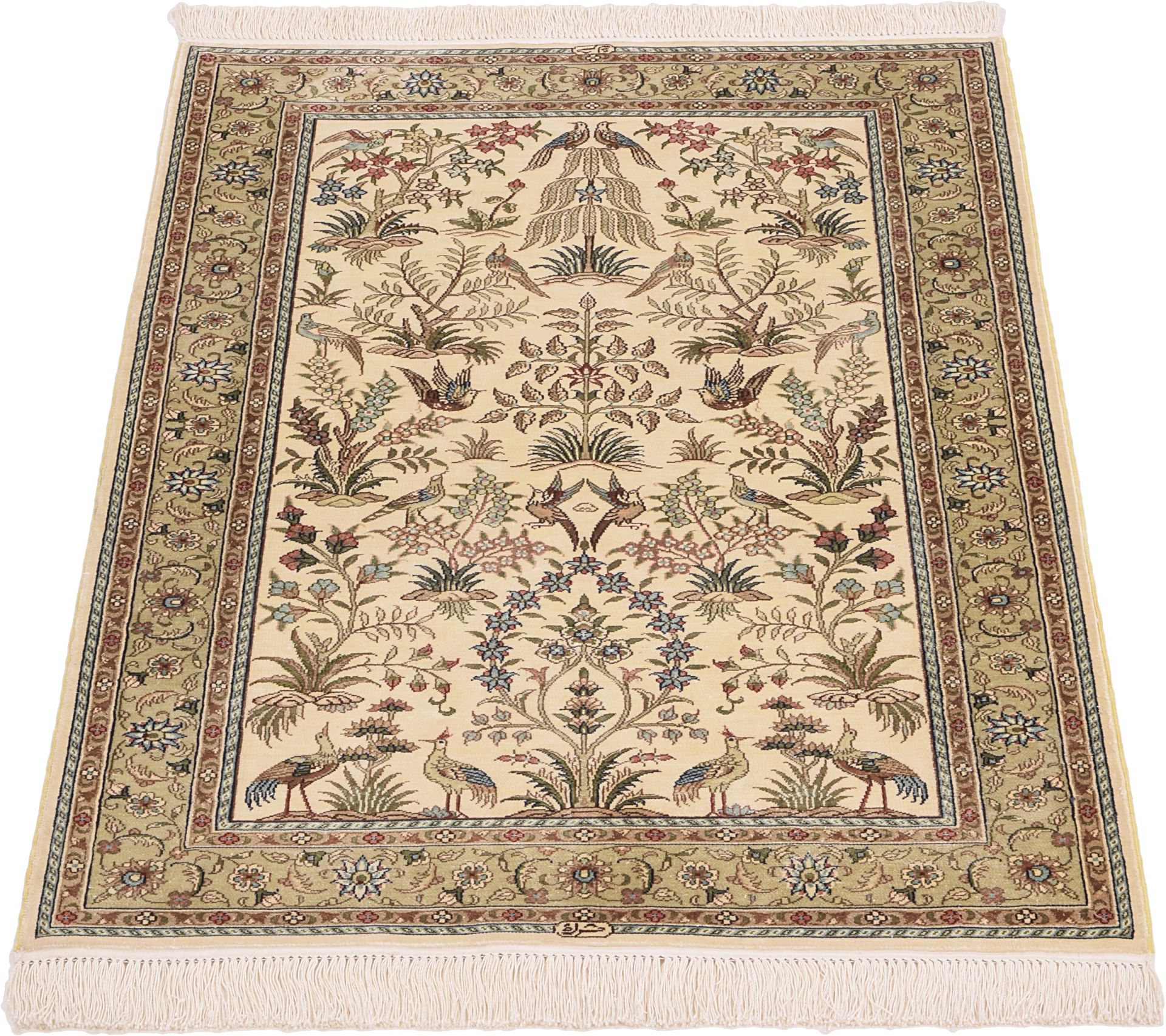 Qom Oriental Rug 123 × 79 cm, silk, hand-knotted — view 2