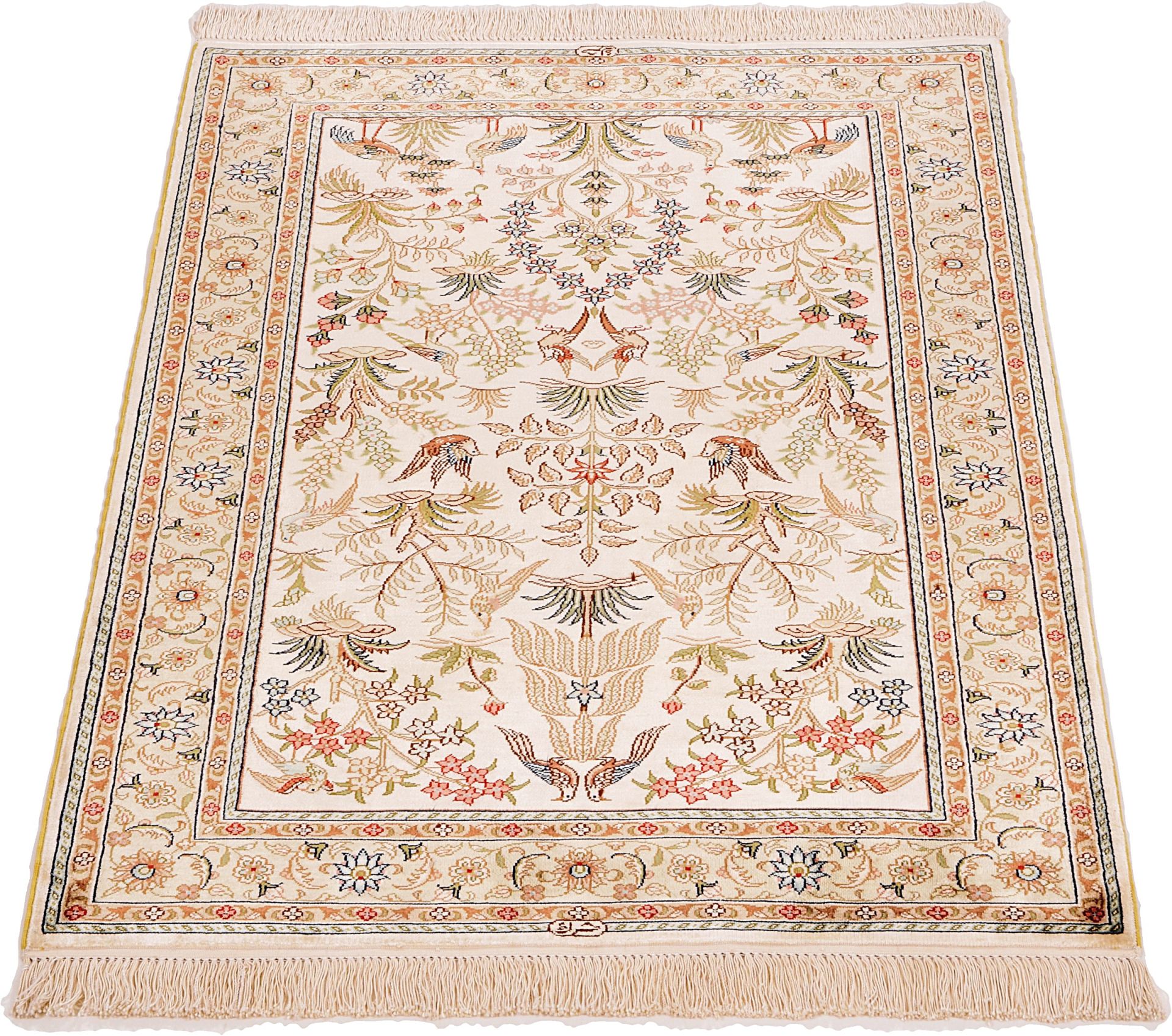 Qom Oriental Rug 123 × 79 cm, silk, hand-knotted — view 3