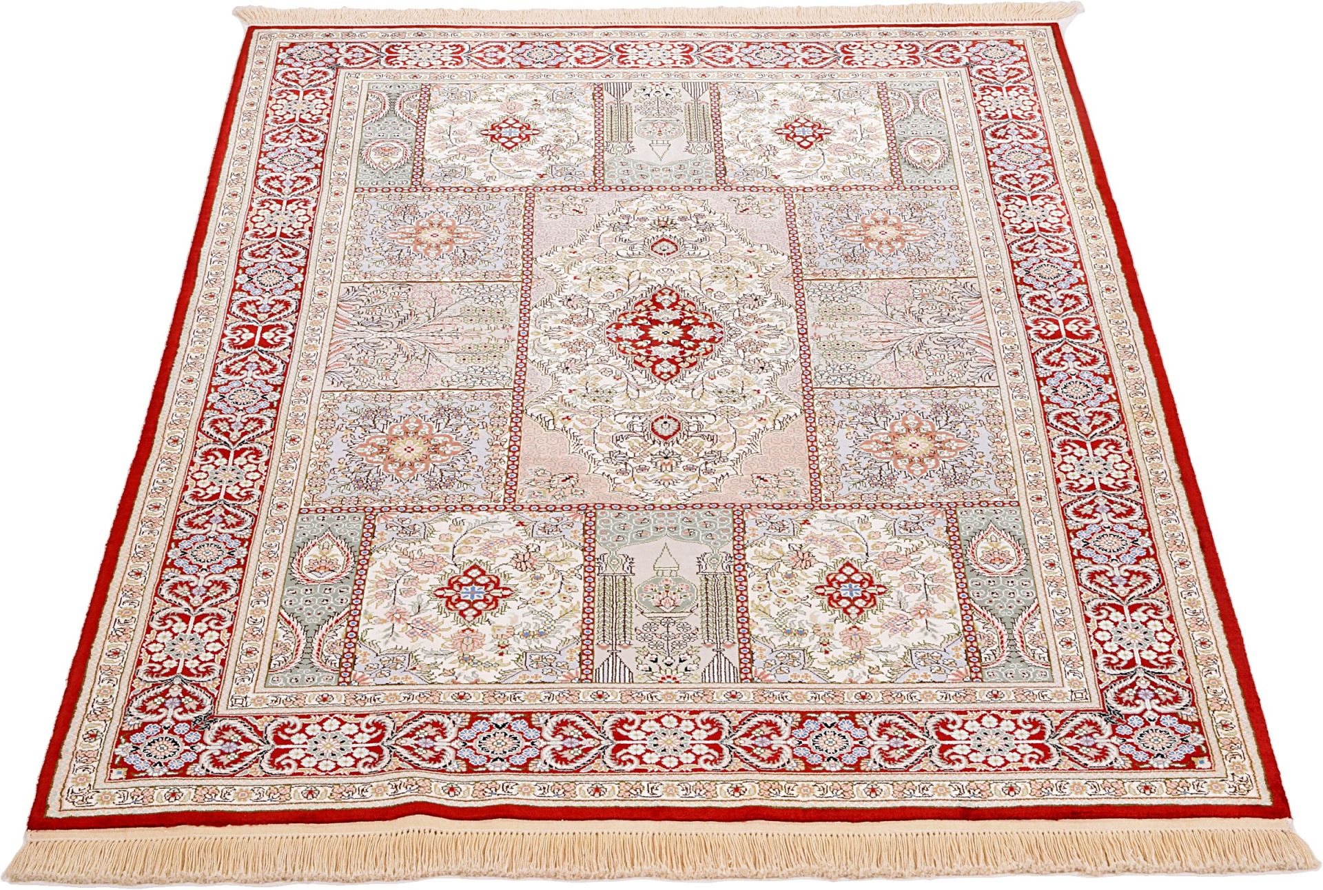 Hereke Oriental Rug 190 × 125 cm, silk, hand-knotted — view 3