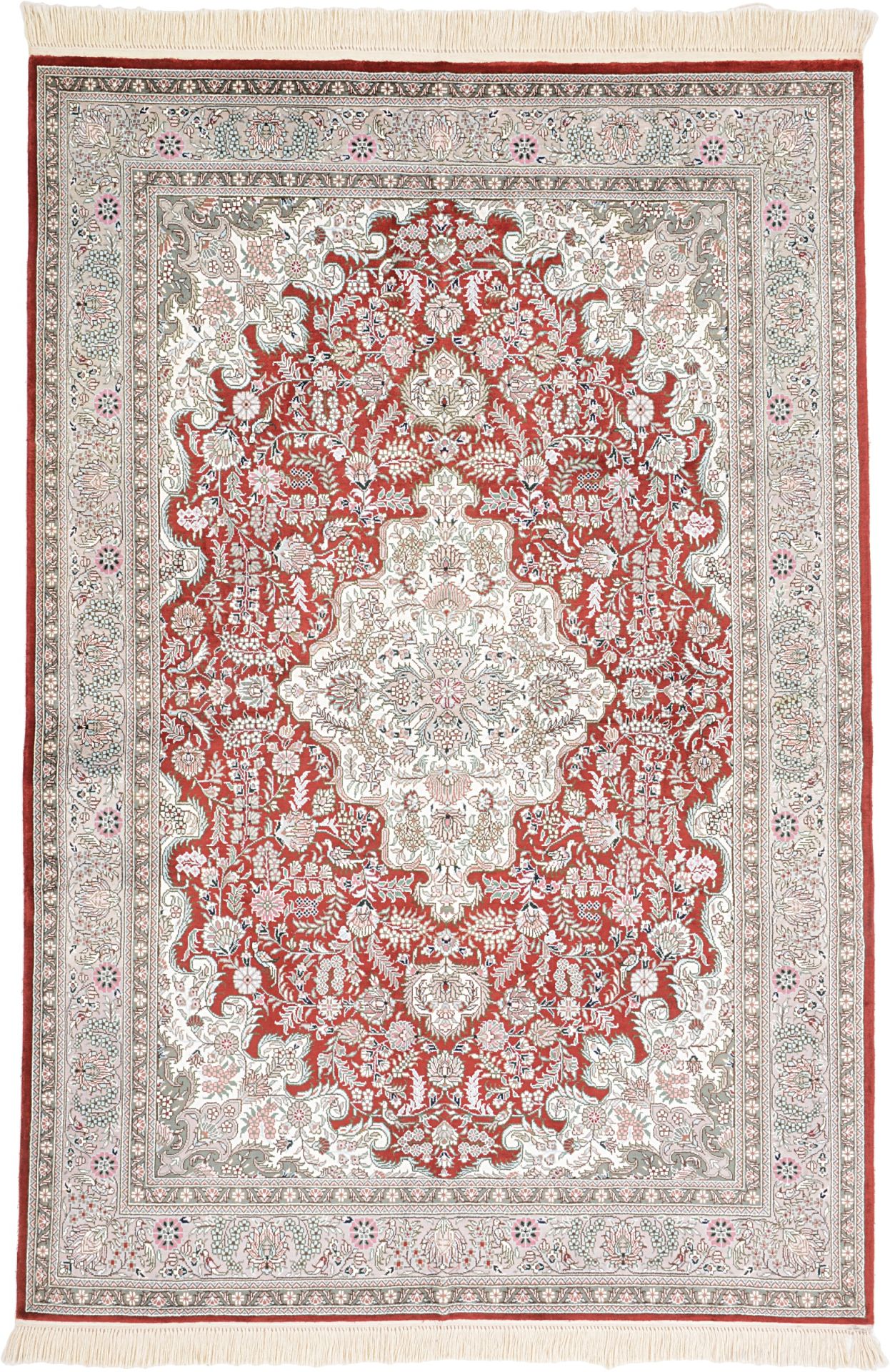 Hereke Oriental Rug 190 × 125 cm, silk, hand-knotted