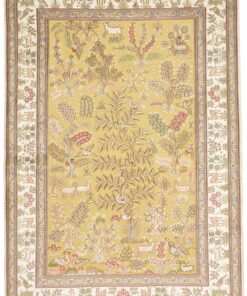 Hereke Oriental Rug 186 × 126 cm, silk, hand-knotted