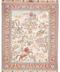 Hereke Oriental Rug 61 × 46 cm, silk, hand-knotted