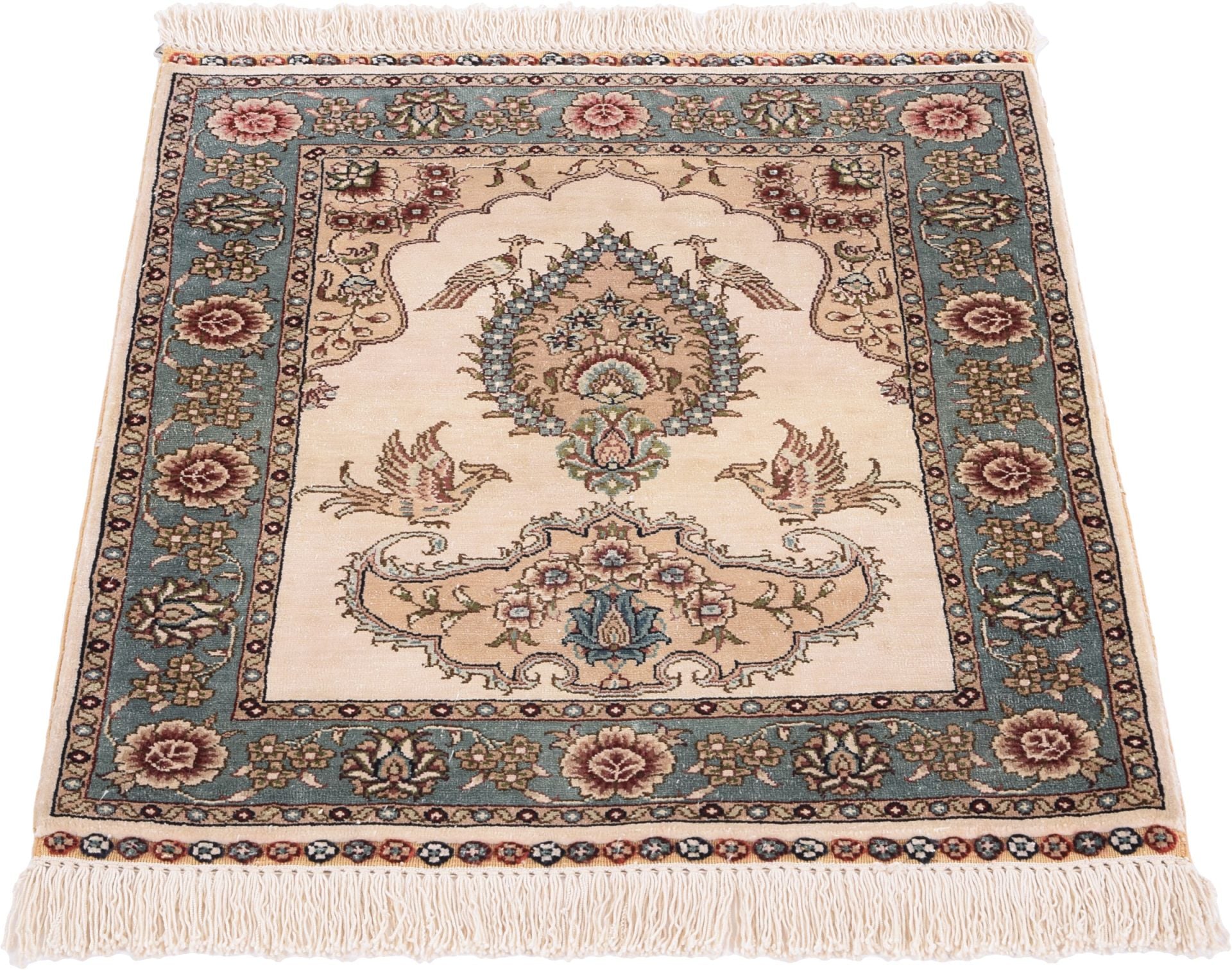 Hereke Oriental Rug 61 × 46 cm, silk, hand-knotted — view 2