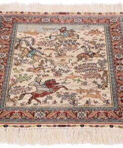 Hereke Oriental Rug 61 × 46 cm, silk, hand-knotted — view 2