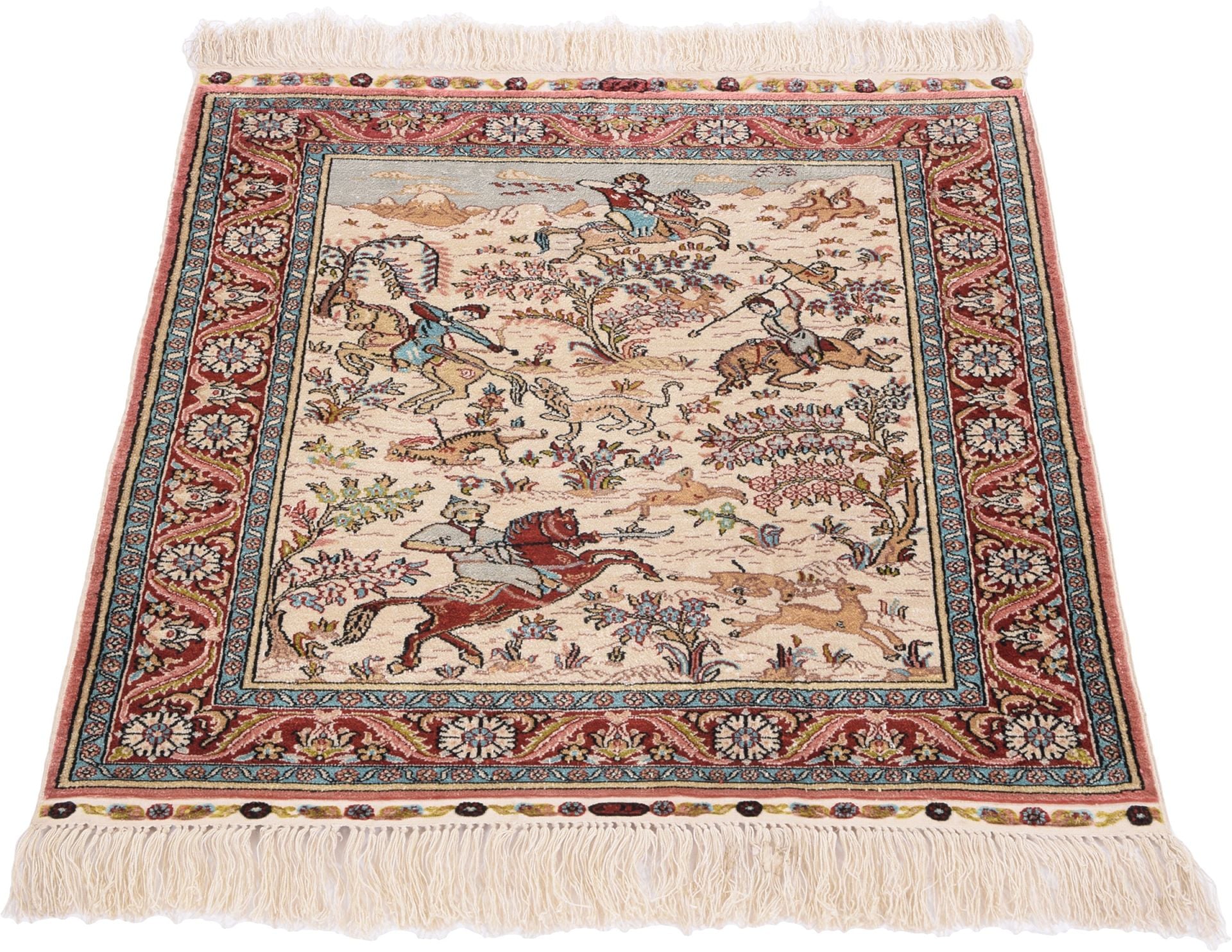 Hereke Oriental Rug 61 × 46 cm, silk, hand-knotted — view 2