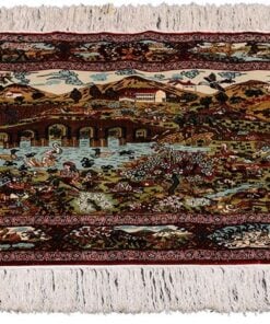 Hereke Oriental Rug 94 × 60 cm, silk, hand-knotted — view 2